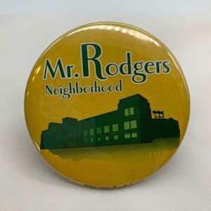 Vintage Handmade Mr. Rodgers Neighborhood Retro Nostalgia 3" Button Pin